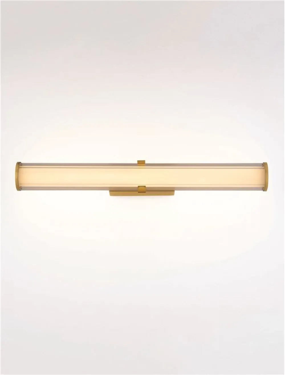 Aplica de perete structura din Metal Auriu si Sticla transparenta L63cm IP20 Hedula