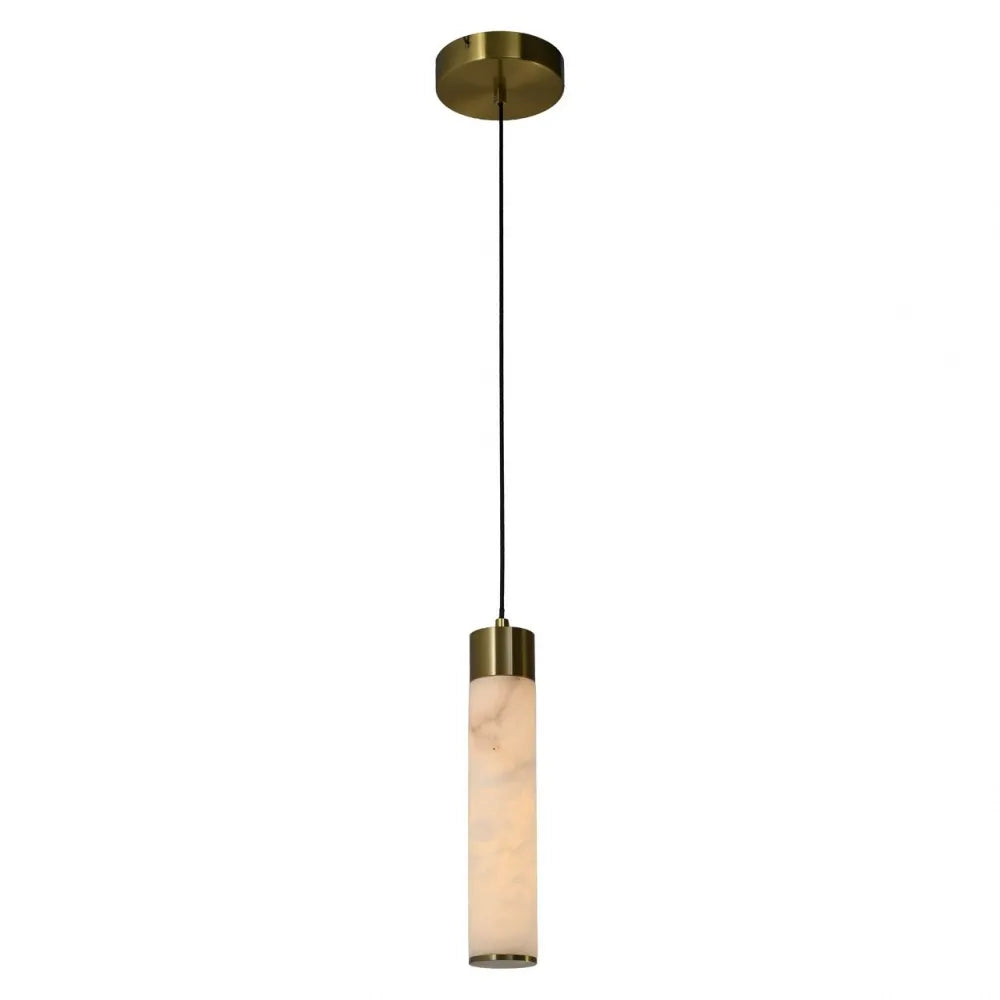 Pendul din Metal/Alabastru Auriu/Alb D12xH120cm Auralith Richmond interiors