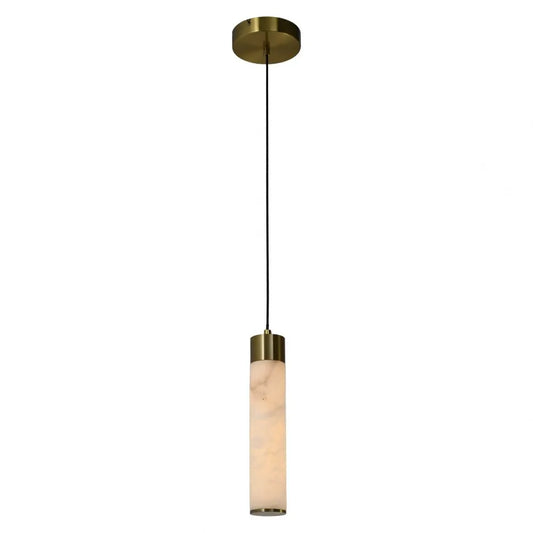 Pendul din Metal/Alabastru Auriu/Alb D12xH120cm Auralith Richmond interiors