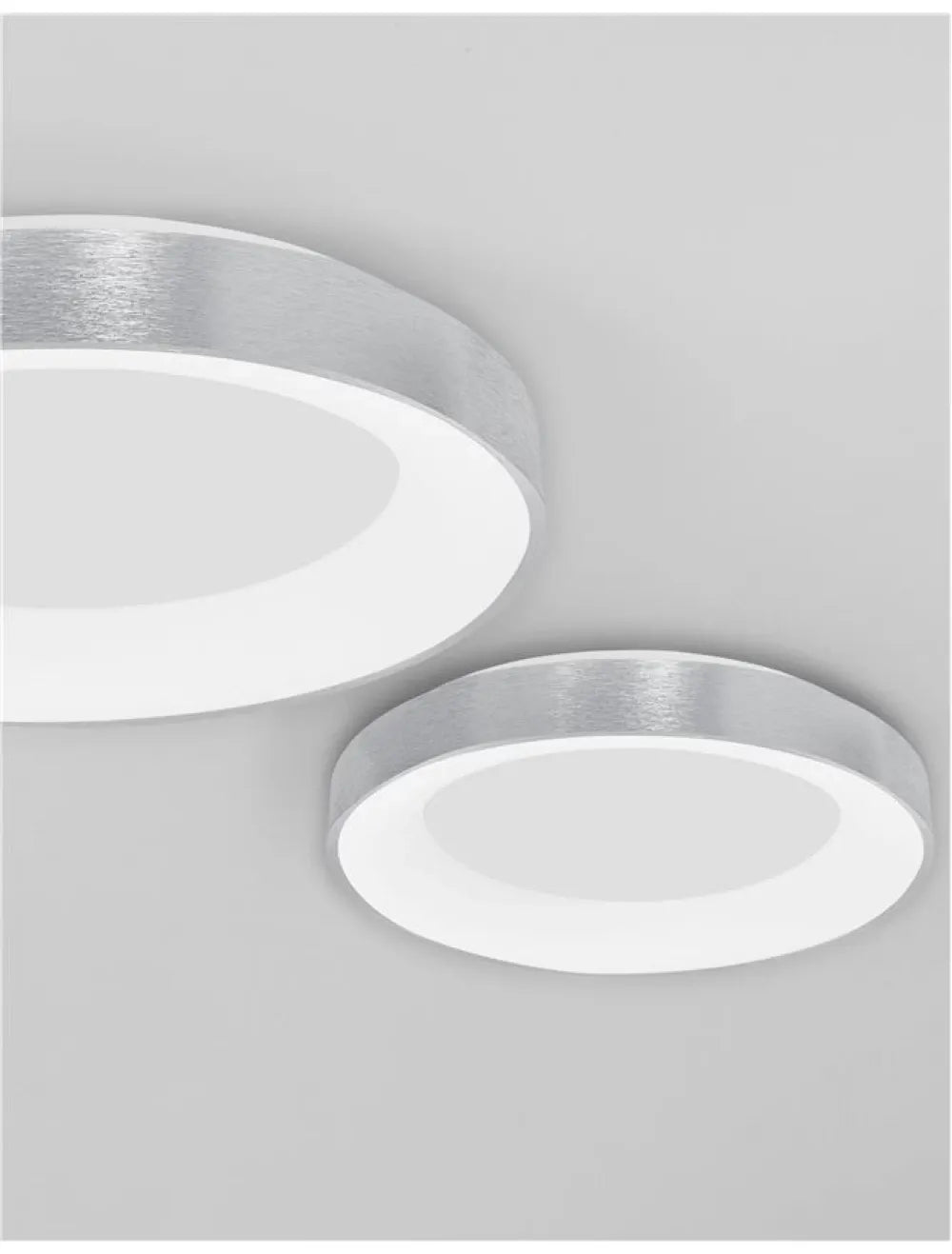 Plafoniera structura din Aluminiu Argintiu si abajur din Acrilic Alb H9xL60cm IP20 50W 2864lm 3000k RANDO THIN