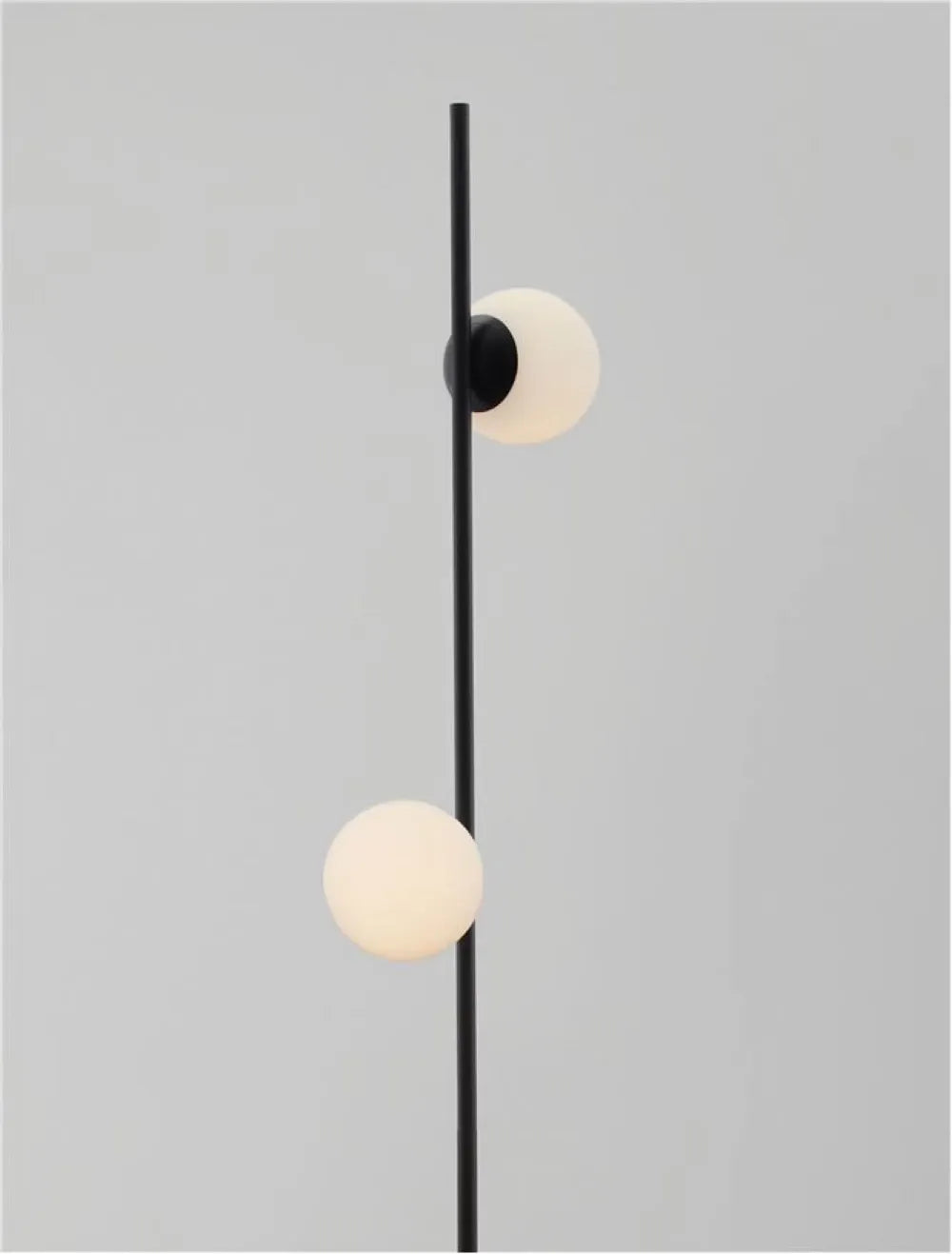 Lampa de podea structura din Metal Negru si abajur din Sticla Alb H169.5xL28.5cm IP20 16W 1860lm 3000k EDEM