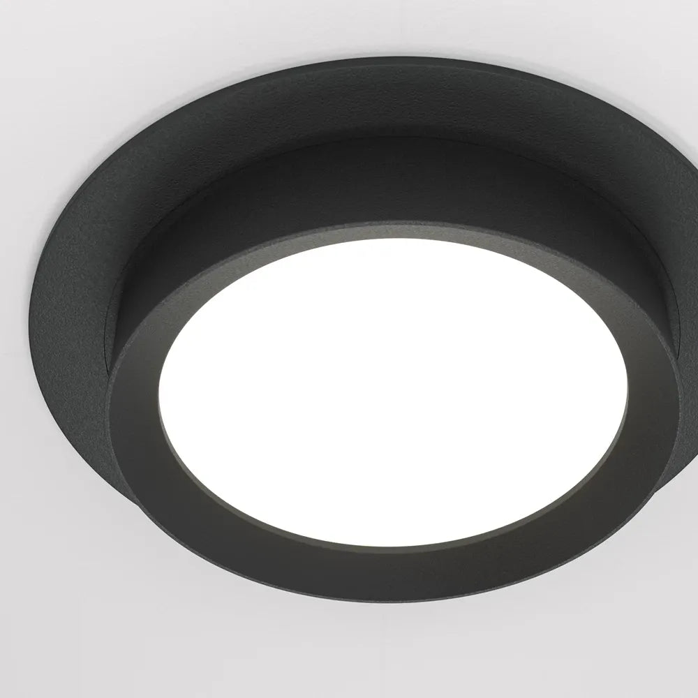 Spot incastrat din Aluminiu Negru H5xD11cm IP 20 GX53 15W Hoop