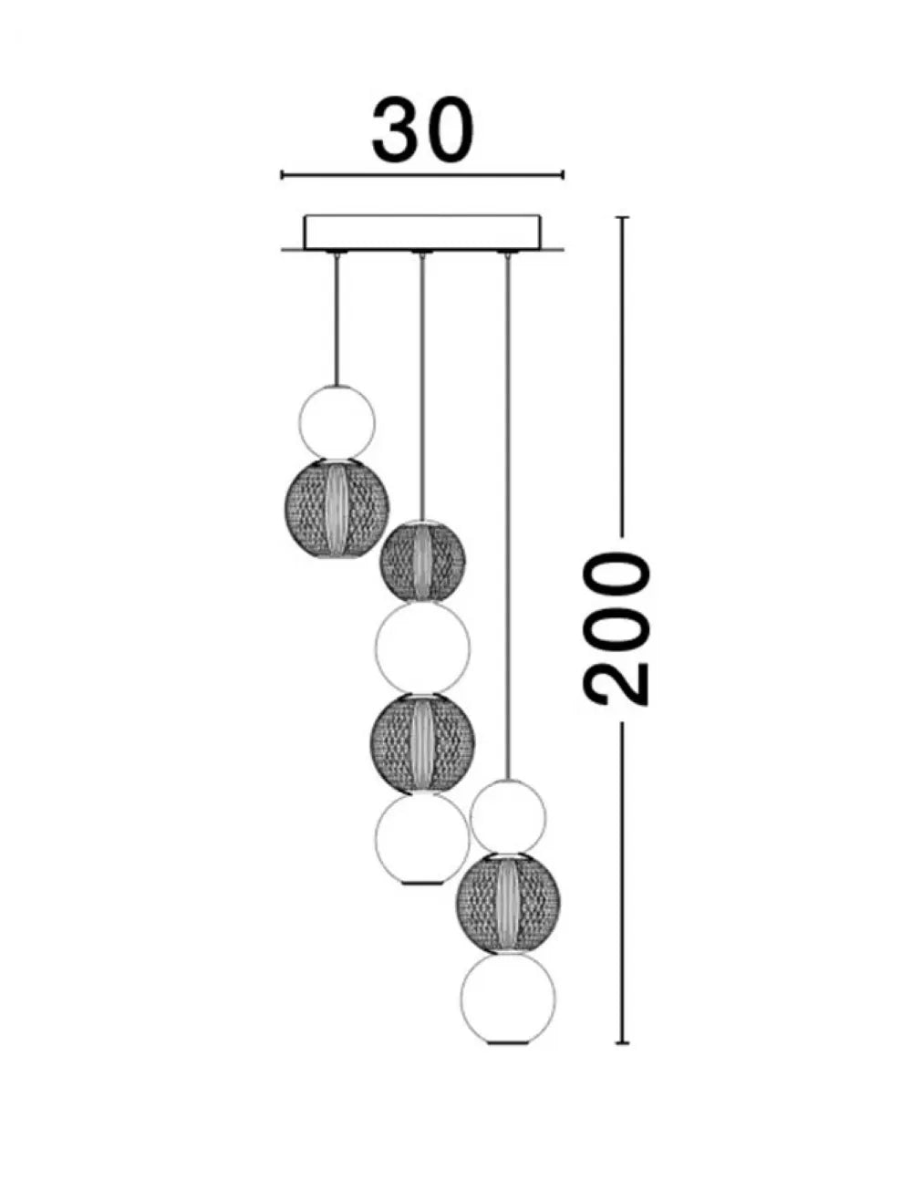 Candelabru structura din Aluminiu Auriu si abajur din Acrilic Transparent H200xL30cm IP20 19W 1232lm 3200k BRILLE