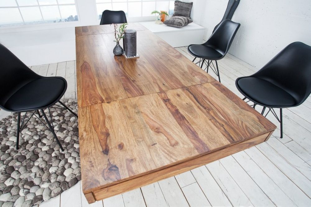 Masa extensibila dreptunghiulara din Lemn de palisandru Maro de 6-8 persoane L120/200x80cm Lagos