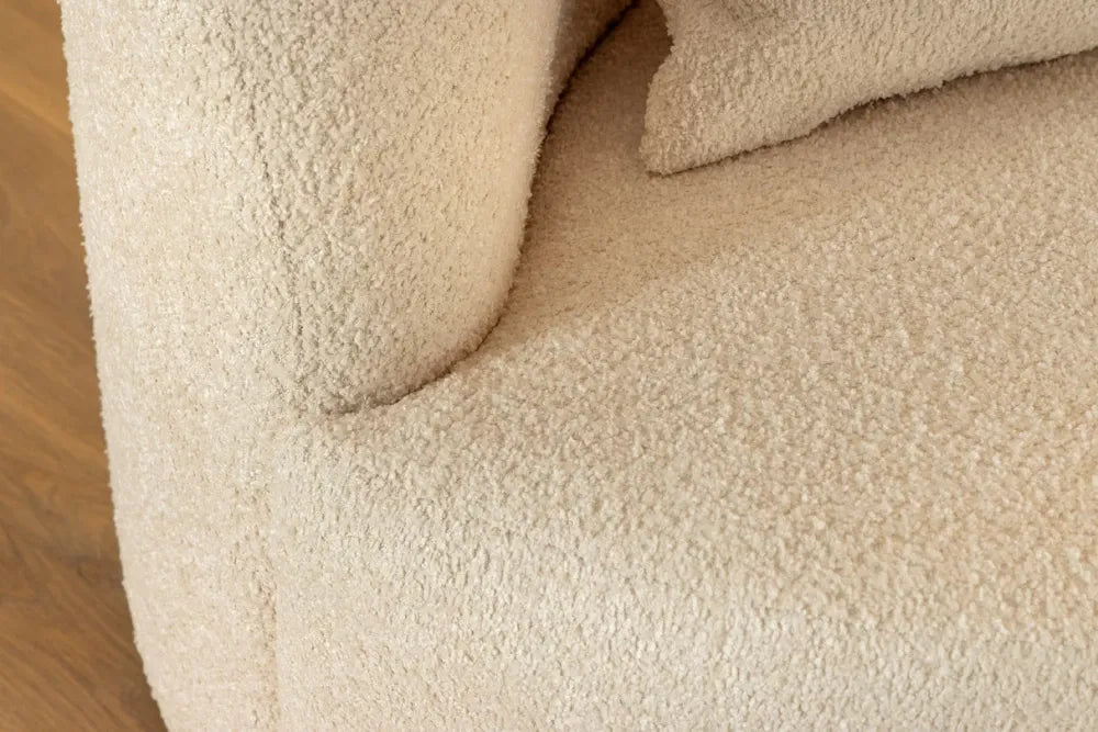 Canapea 3 locuri tapitat cu Stofa boucle Bej L229cm Atelier