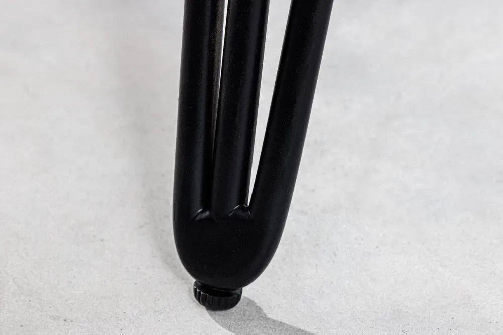 Masa rotunda din Lemn de mango Gri si Metal Negru D80xH77cm Scorpion