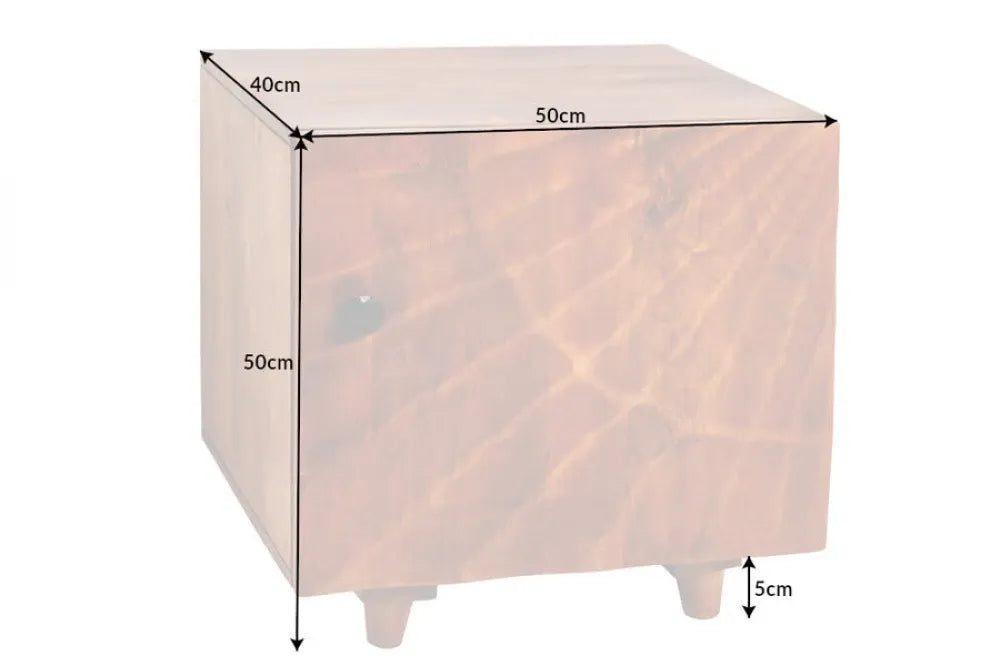 Noptiera din Lemn de mango Maro L50xH51cm Scorpion
