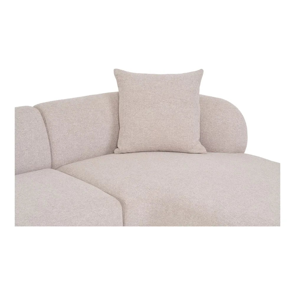 Coltar cu orientare dreapta tapitat cu Stofa Bej L294xH69cm Kingston