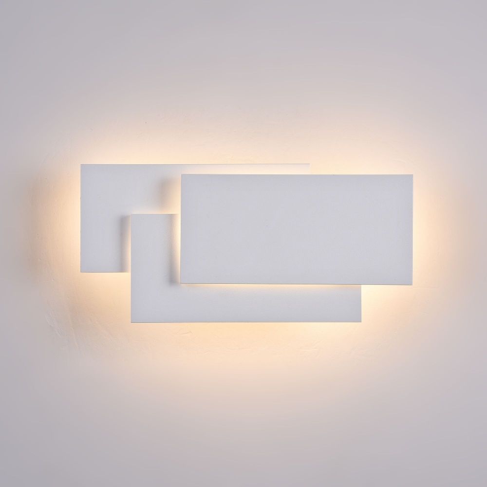 Aplica de perete din Metal Alb cu LED  L26x6xH13cm Kona