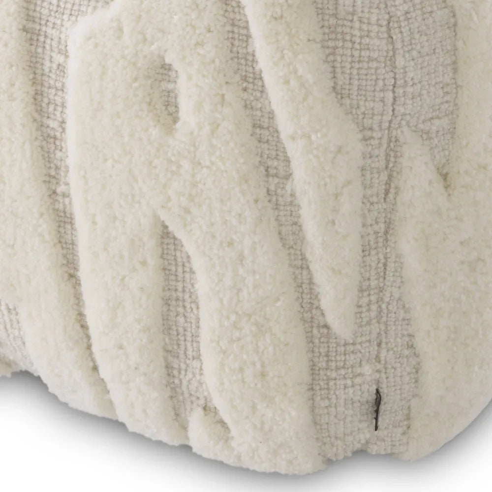 Taburet tip beanbag  tapitat cu Stofa Ivory L60xA60xH40cm Zenon Eichholtz