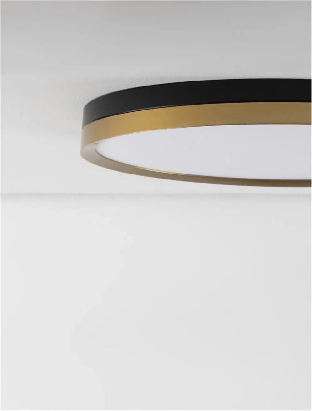 Plafoniera structura din Metal Negru/Auriu si abajur din Acrilic Alb H5xL50cm IP20 38W 2198lm 3000k CANTRIA