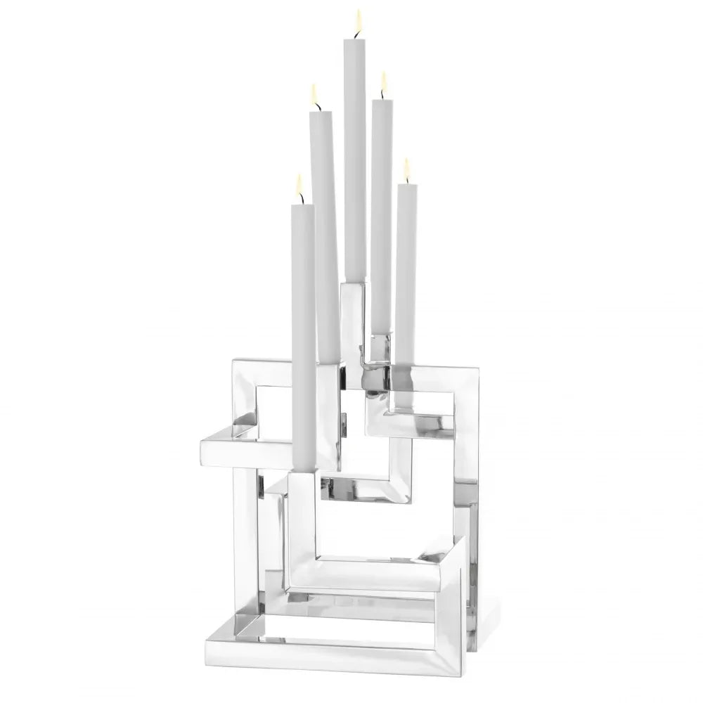 Sfesnic din Otel inoxidabil Argintiu L55xH42cm Skyline Eichholtz