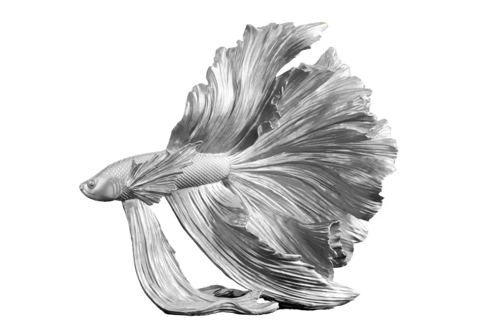 Statueta din Polirasina Argintiu H36xL32cm Crowntail