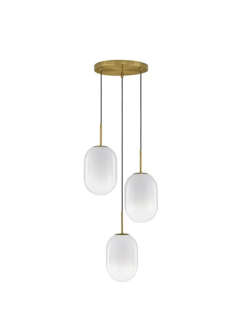 Lustra structura din Metal Auriu si abajur din Sticla Alb H120xL43cm IP20 CHRYSI