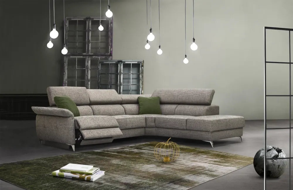 Coltar in forma de L personalizabil cu recliner L288x238cm Justin