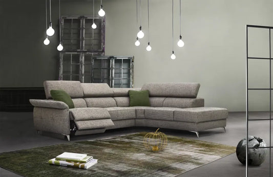 Coltar in forma de L personalizabil cu recliner L288x238cm Justin