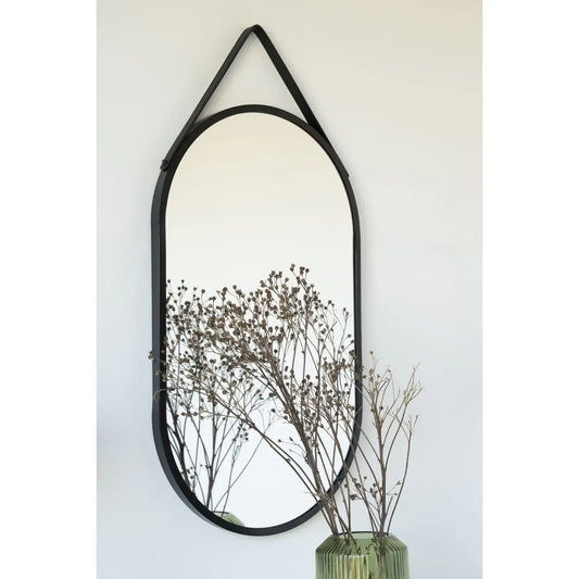 Oglinda cu rama din Metal Negru 60x35cm Trapani