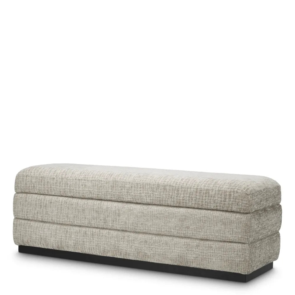 Bancheta cu spatiu depozitare tapitat cu Stofa Bej L141.5xA47xH49cm Valmont Eichholtz