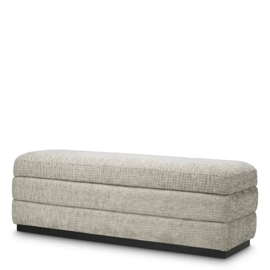 Bancheta cu spatiu depozitare tapitat cu Stofa Bej L141.5xA47xH49cm Valmont Eichholtz