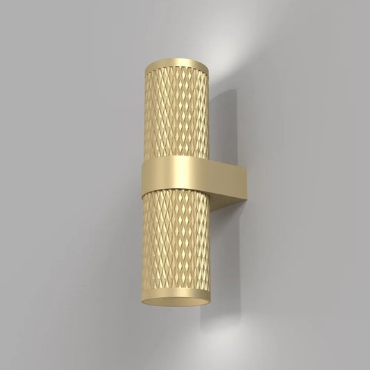 Aplica de perete din Aluminiu Auriu mat H22xL11cm IP 20 GU10 7W Focus Design