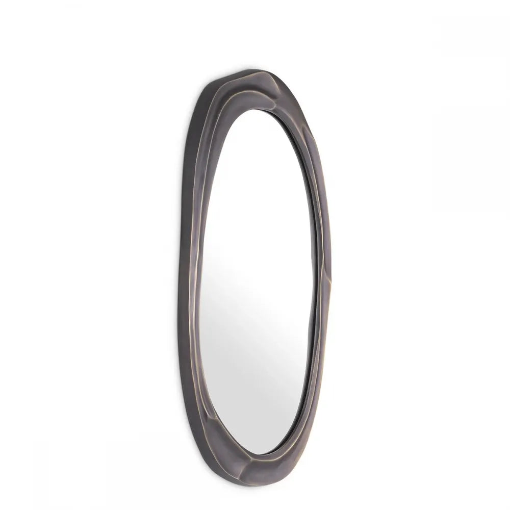 Oglinda cu rama din Metal/MDF Bronz L54xH106cm Karma M Eichholtz