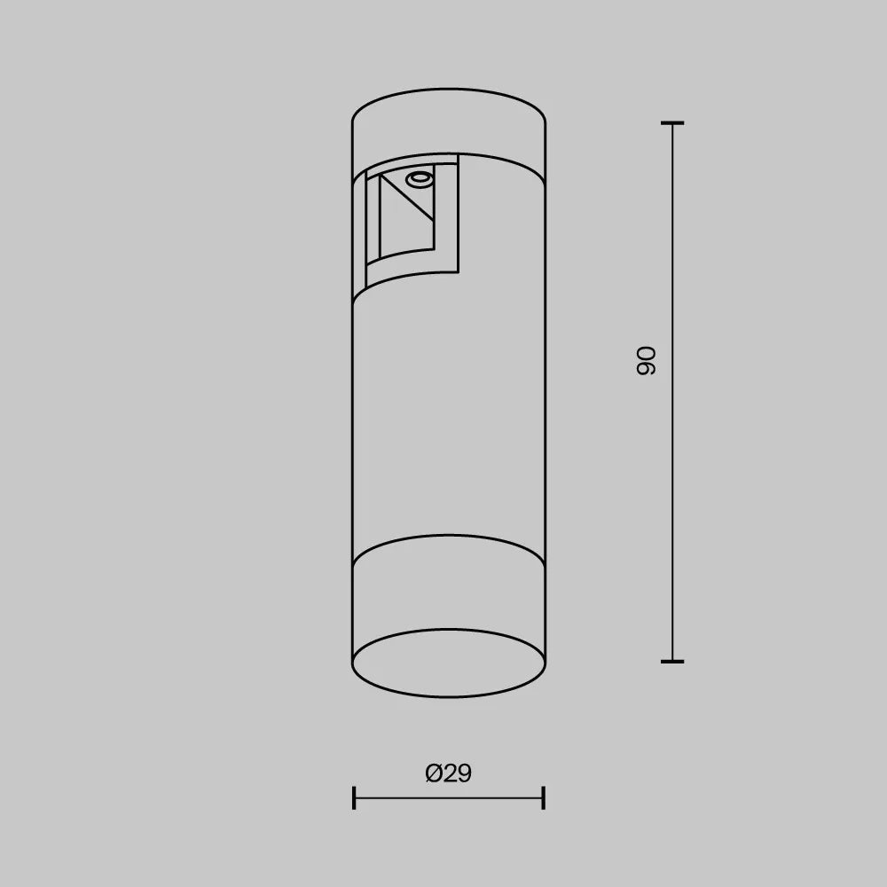 Spot pentru sina Flarity din Aluminiu Alama H9xD2.9cm 3W 100lm 2700k Skim