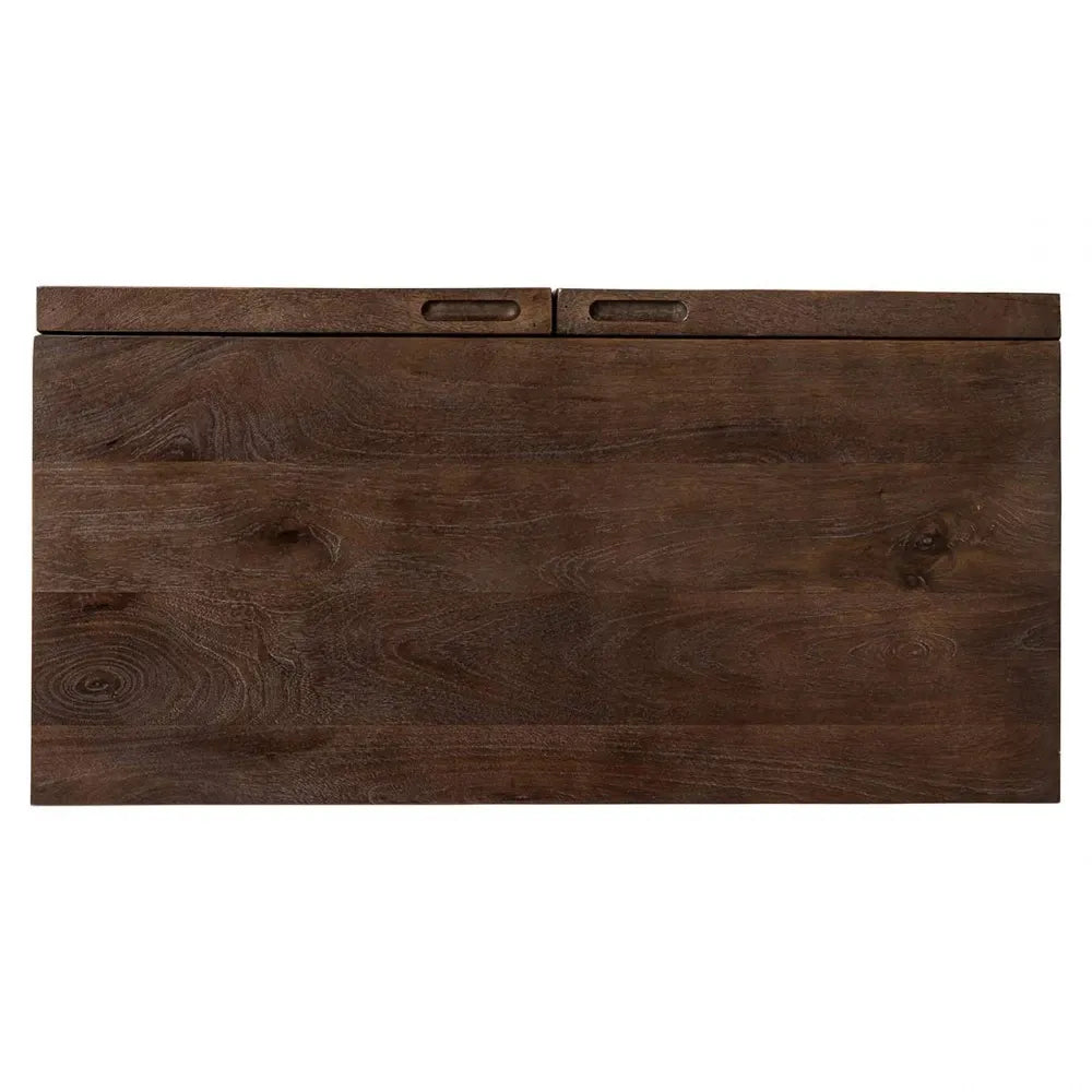 Comoda 2 usi cu insertii de oglinda din Lemn de mango Maro L80xH91.5cm Bryant Richmond Interiors
