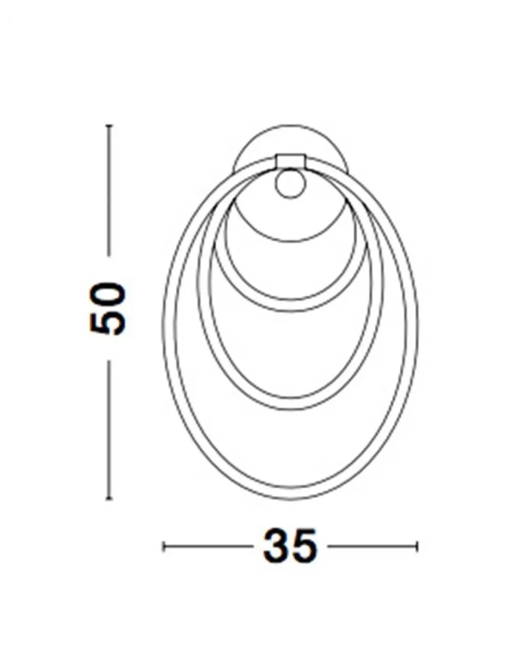 Aplica de perete structura din Metal Auriu si abajur din Silicon Alb H50xL35cm IP20 29.5W 1861lm 3000k CERELIA