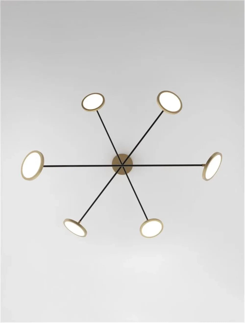 Candelabru structura din Metal Negru/Auriu si abajur din Acrilic Alb H120xL100cm IP20 47W 4306lm 3000k SCOPE