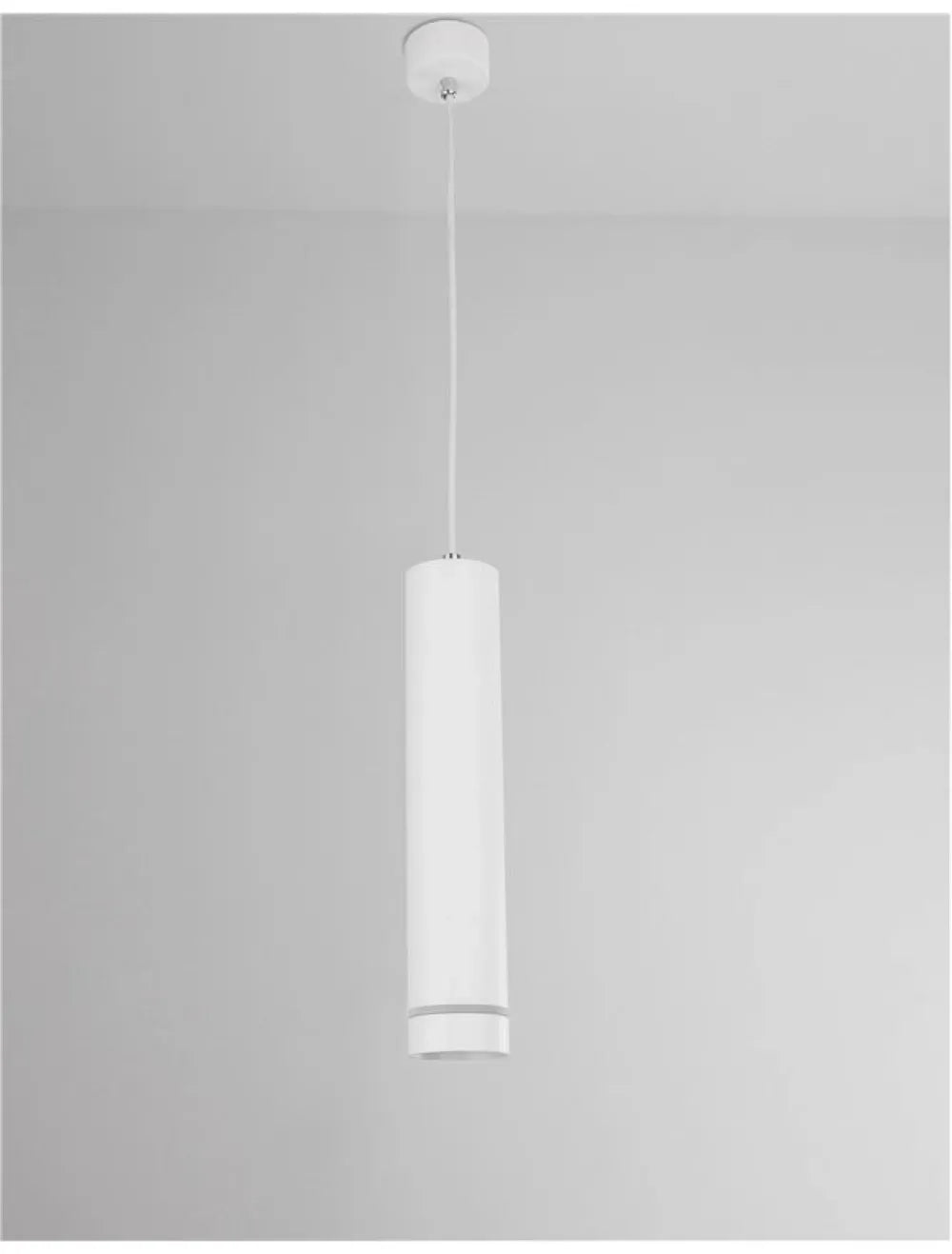 Pendul structura din Aluminiu Alb si abajur din Acrilic  H150xL6cm IP20 ESCA