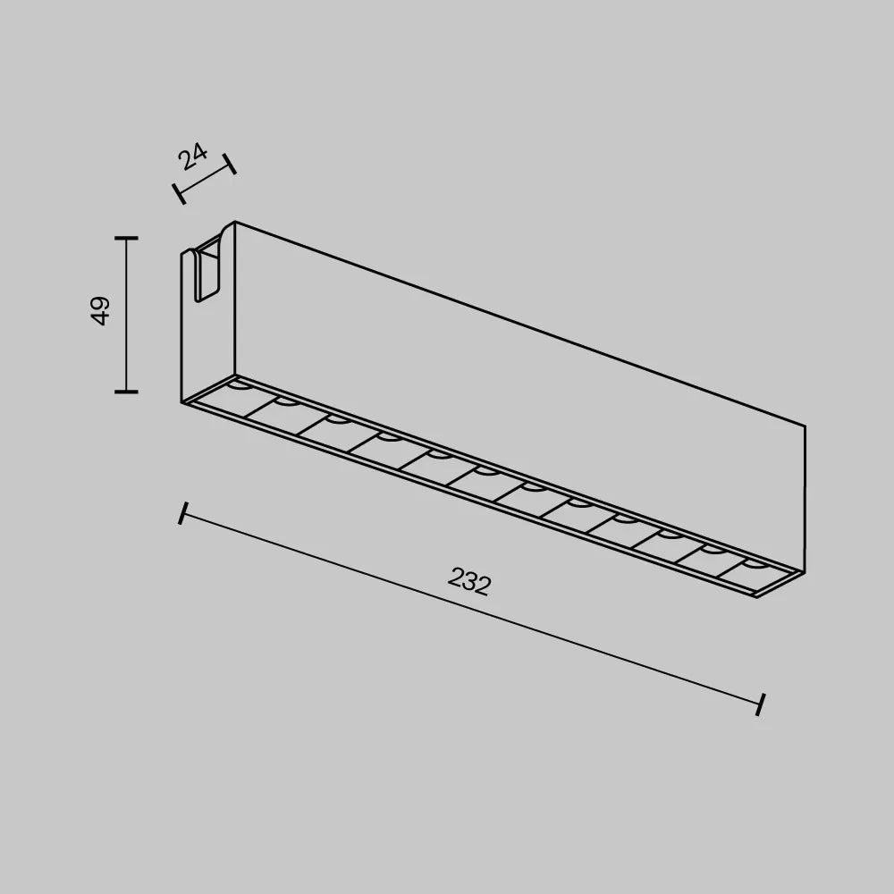 Spot pentru sina Flarity din Aluminiu Alama H4.85xL23.2cm 12W 400lm 2700k Points