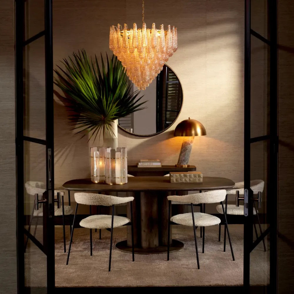 Candelabru din Metal Alama si Sticla Auriu sampanie H65.5xD82cm Chaves L Eichholtz