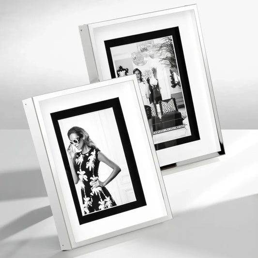 Rama foto din Metal/Sticla Argintiu/Transparent L20.5xH26cm Gramercy L Eichholtz