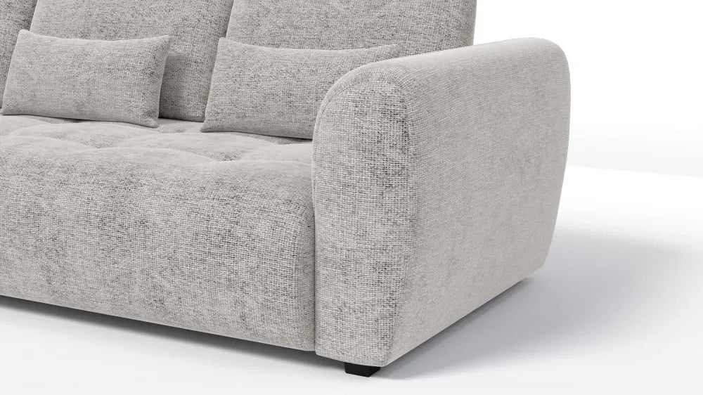 Coltar simetric tapitat cu Chenille Sajma 15 Bej L306x306cm Trezzo