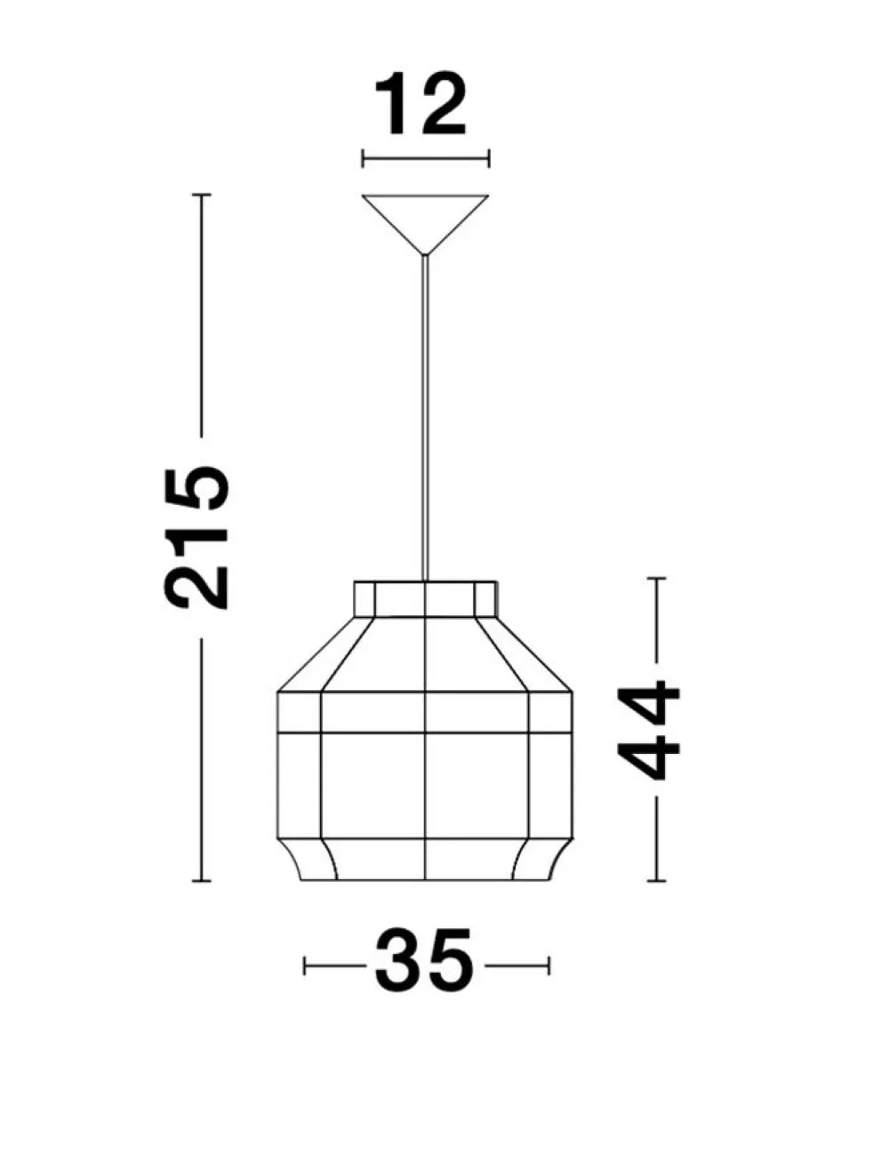 Pendul structura din Metal Negru si abajur din Ratan Bej H215xL35cm IP20 MIA
