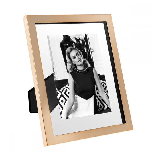 Rama foto din Metal/Sticla Rose gold/Transparent L22.5xH27.5cm Brentwood L Eichholtz