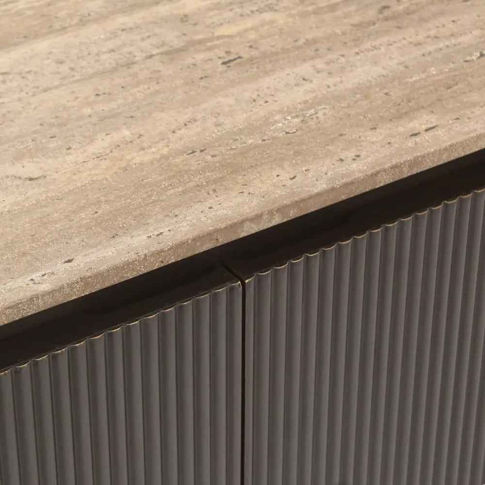 Comoda din MDF/Alama Maro si Travertin Maro L160xH82cm Russo Richmond interiors