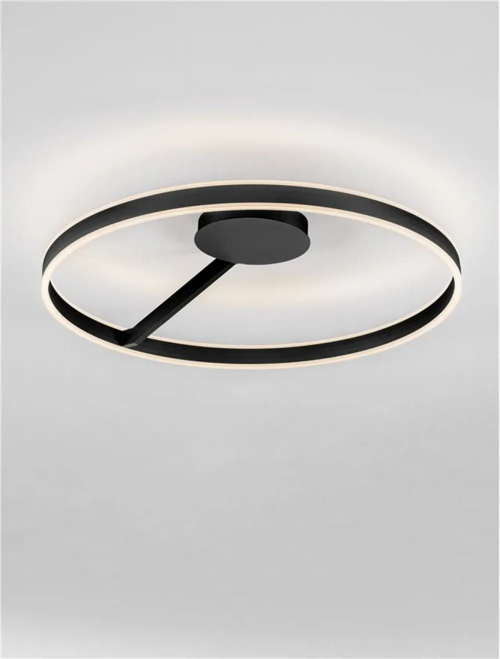 Plafoniera din Metal Negru H16.3xD80cm 48W 3118Lm IP20 Bianco