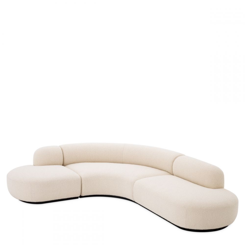 Coltar fix Bjorn L Eichholtz tapitata cu Stofa Boucle Crem L300cm