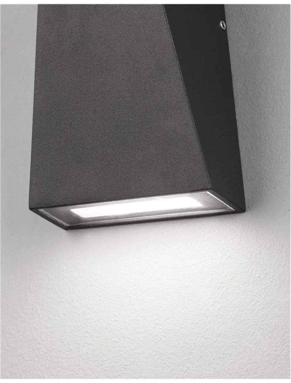 Aplica de perete structura din Aluminiu Negru si abajur din Sticla Transparent H13.6xL7.4cm IP54 6W 397lm 3000k MILEY