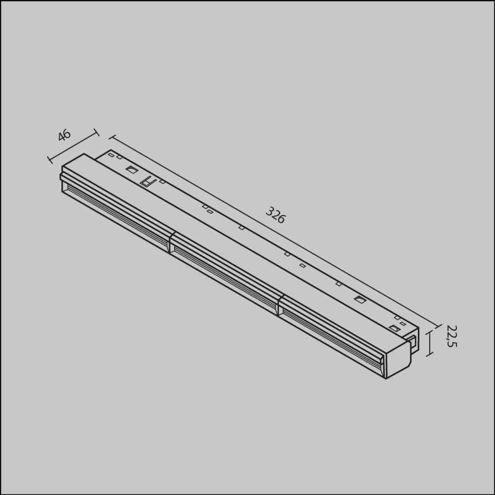 Spot dimabil pentru sina magnetica Exility din Aluminiu Negru 18W 374lm 2700-6000k L32.6xH4.6cm Parete
