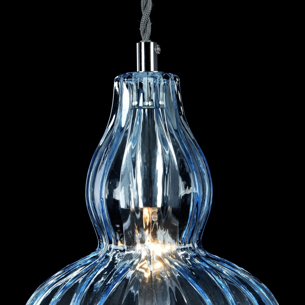 Pendul cu inaltime reglabila din Metal Albastru D16xH143cm Eustoma