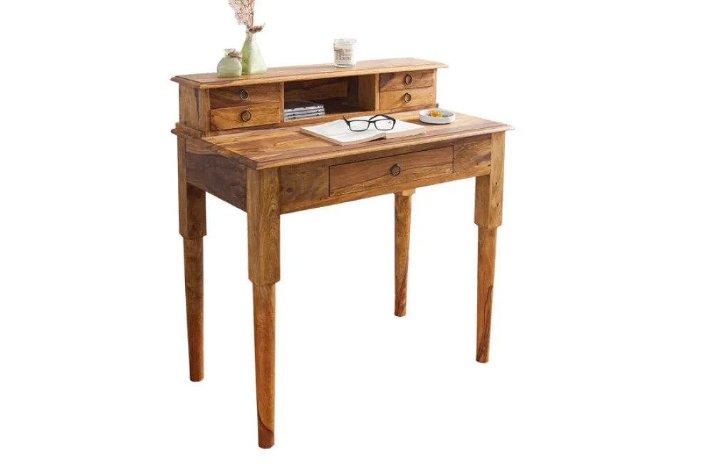 Birou din Lemn de sheesham Maro L90xH90cm HEMINGWAY