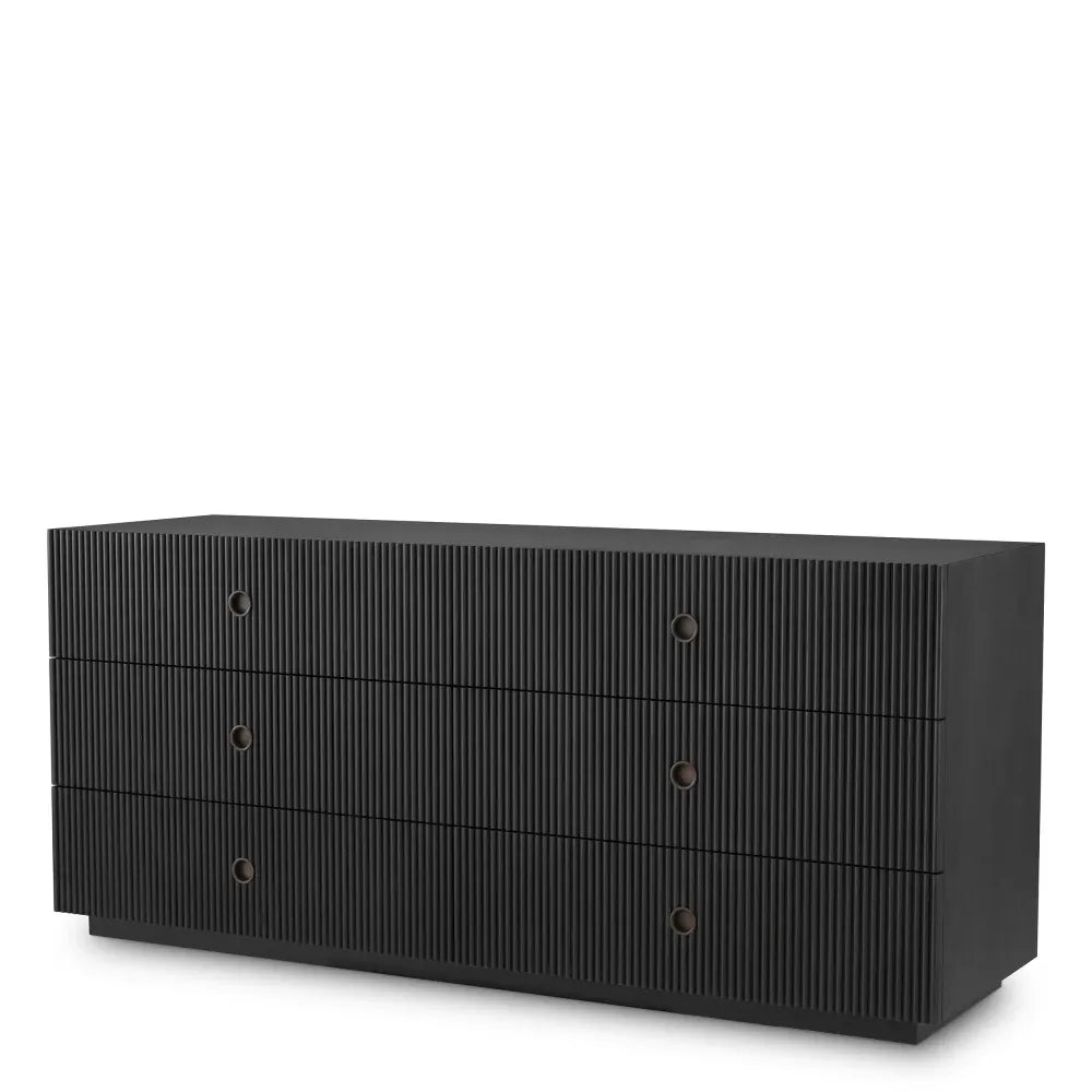 Comoda din Furnir de stejar Gri carbune L183xH81cm Dimitrios Eichholtz
