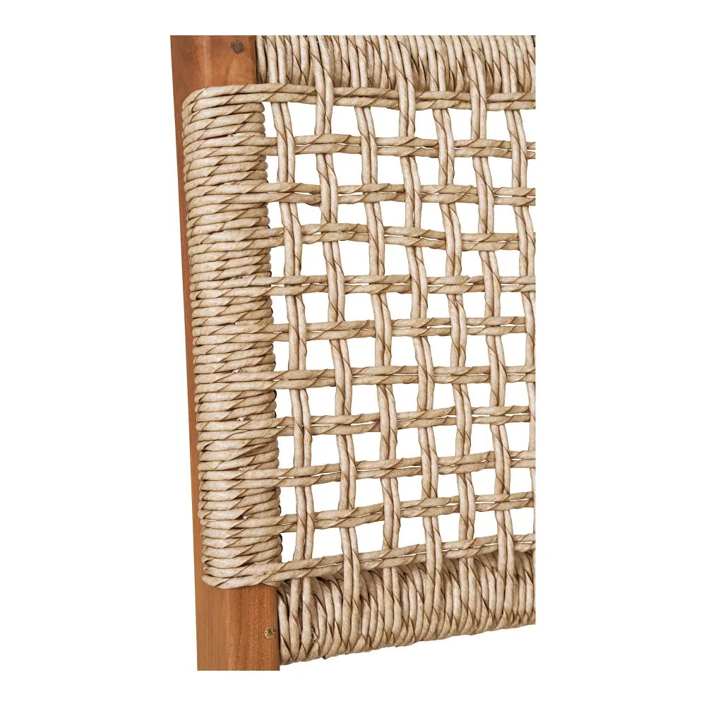 Set 2 scaune de exterior din Lemn de tec Maro si Ratan Maro H90xL50xA56cm Derby