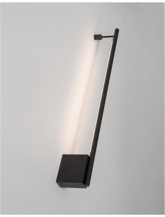 Aplica de perete din Aluminiu Negru H3.5xL60cm IP20 10W 366lm 3000k GROPIUS