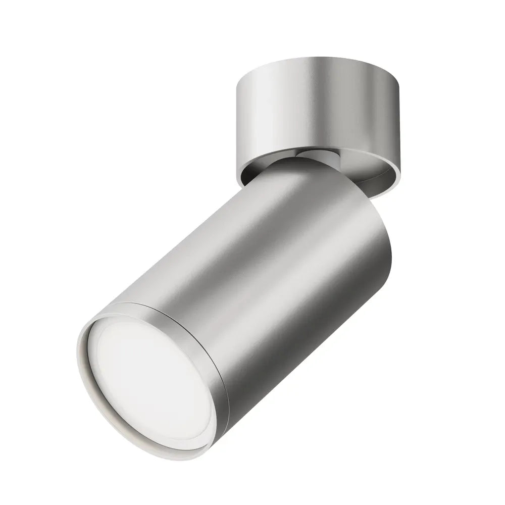 Spot aplicabil din Aluminiu Argintiu mat H13xD5cm IP 20 GU10 10W FOCUS S