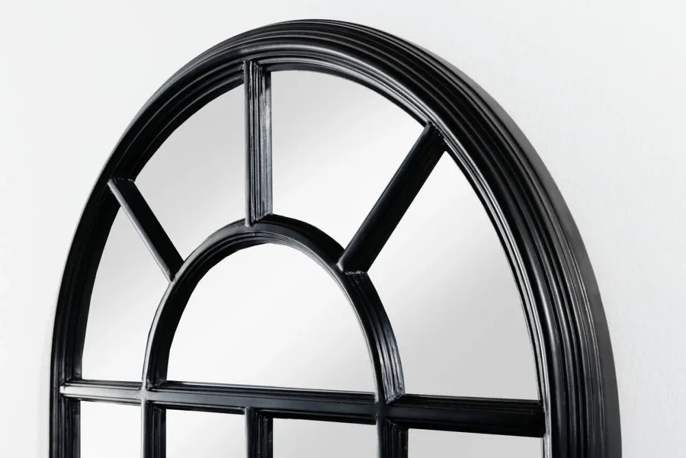 Oglinda cu rama din Lemn de pin Negru H140xL60cm Castillo