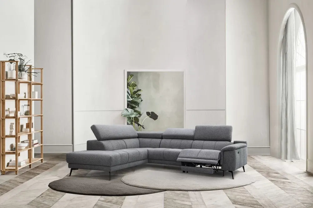 Coltar personalizabil cu recliner in forma de L 290cm Lenon