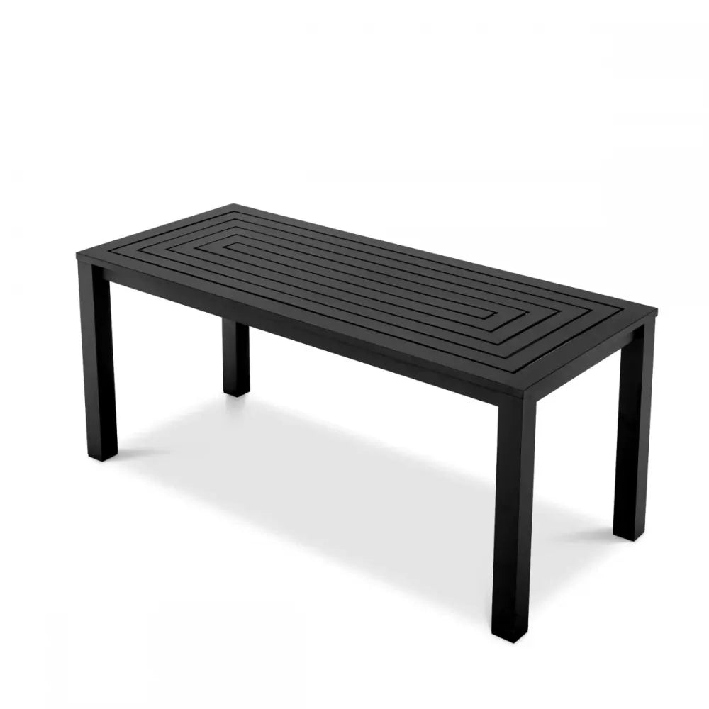 Masa de exterior din Metal Negru H74.5xL240cm Vistamar Eichholtz